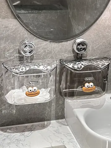 벽걸이식 쓰레통 벽걸이식 미니 욕실 욕장 용 플라스틱 흡착식 미니 욕실 욕장 쓰레통 쓰레기통 쓰레기통 쓰레통