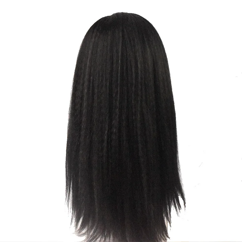 Ijs Zijde Haarband Pruik Afrikaanse Mode Yaki Lang Steil Haar Trend Hoofddeksel Hoofdband Pruik Natuurlijke Stijl