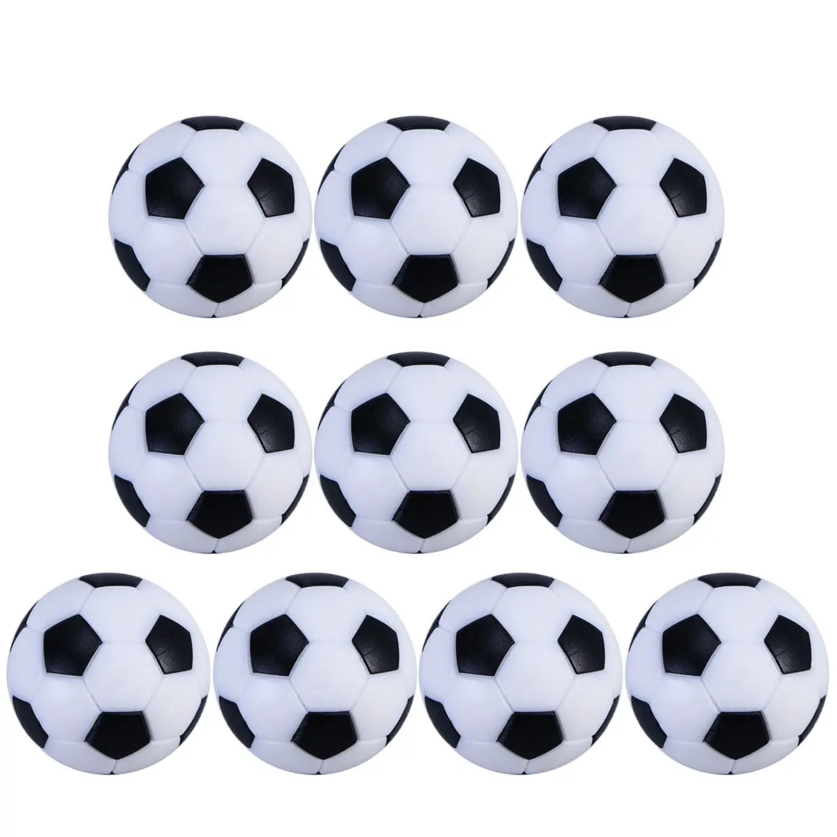 

10Pcs Small Football Accessories 32Mm Black and White Table Football Ball for Replacement Plastic Mini Soccer Balls Game Fun on