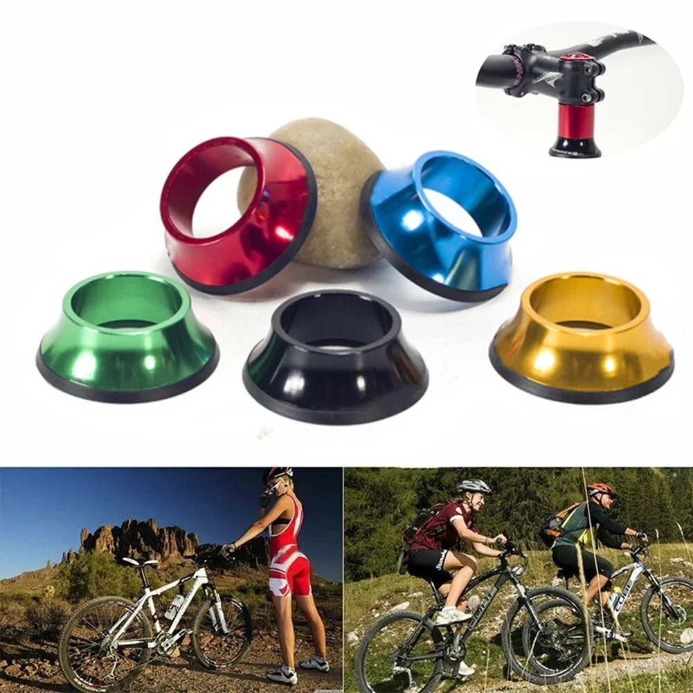 

Bike Bicycle Fork Washer Stem Headset Conical Spacers Raise Handlebar Ring 15MM Aluminum Alloy Bicycle Headset Spacers
