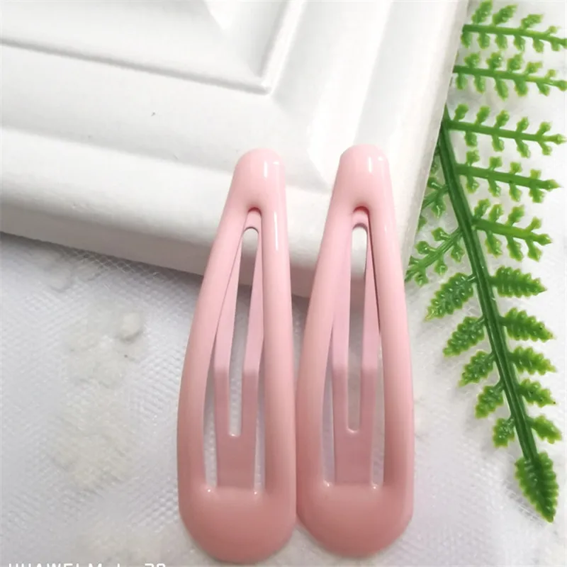 2pc/lot Color BB Hairpins Metal Baking Finish Barrette Hair Clips for Kids Children Baby Girls Snap Pins Women Hair Accessories