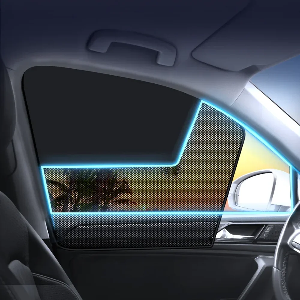 Parasol para ventana de coche, cortina magnética para coche, parasol para bebé, parasol para ventana delantera y trasera, protección solar UV automática