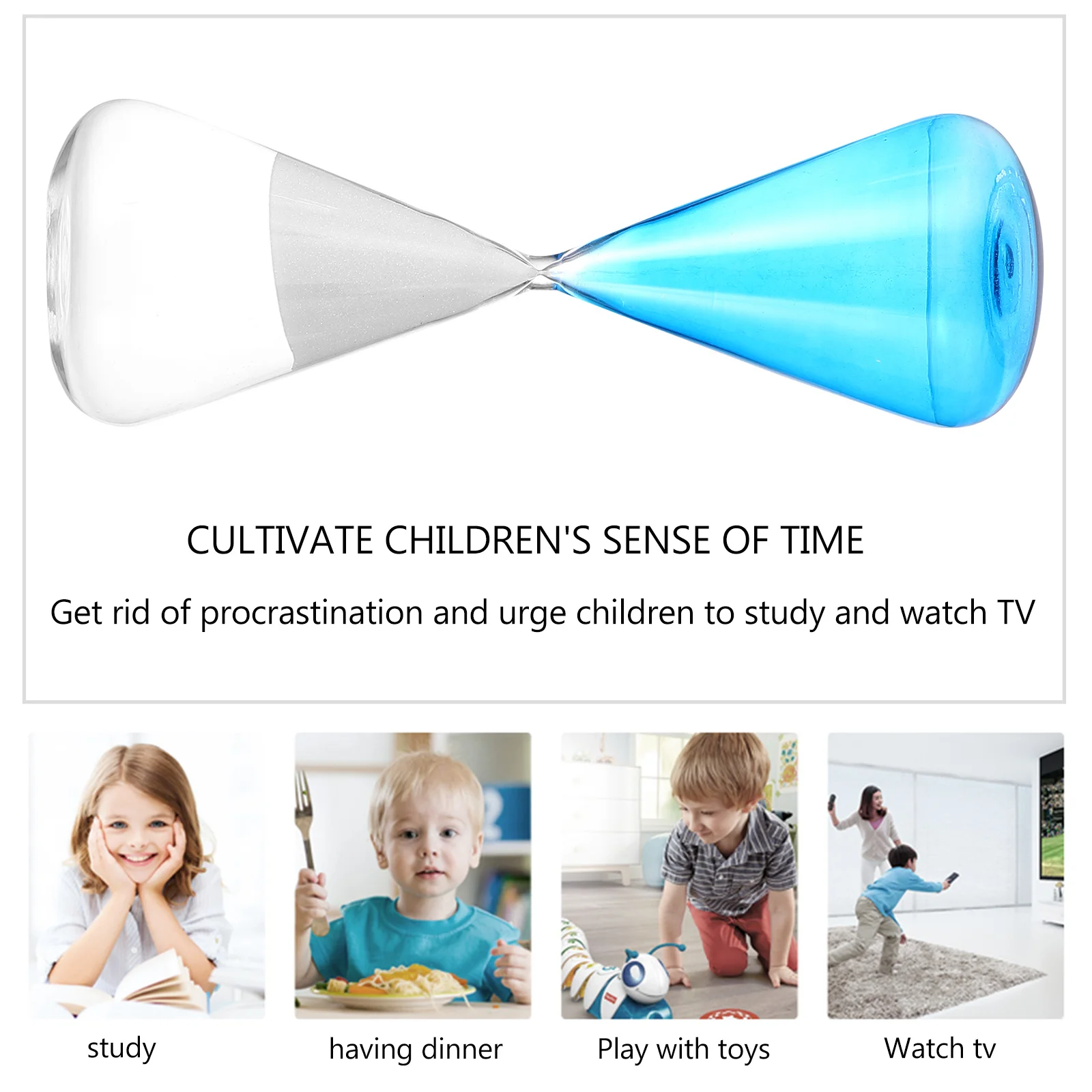 

10 Minutes Transparent Glass Hourglass Timer High-Quality Wooden Base Home Decor Gift for Study Yoga Mask Tabletop Hourglass