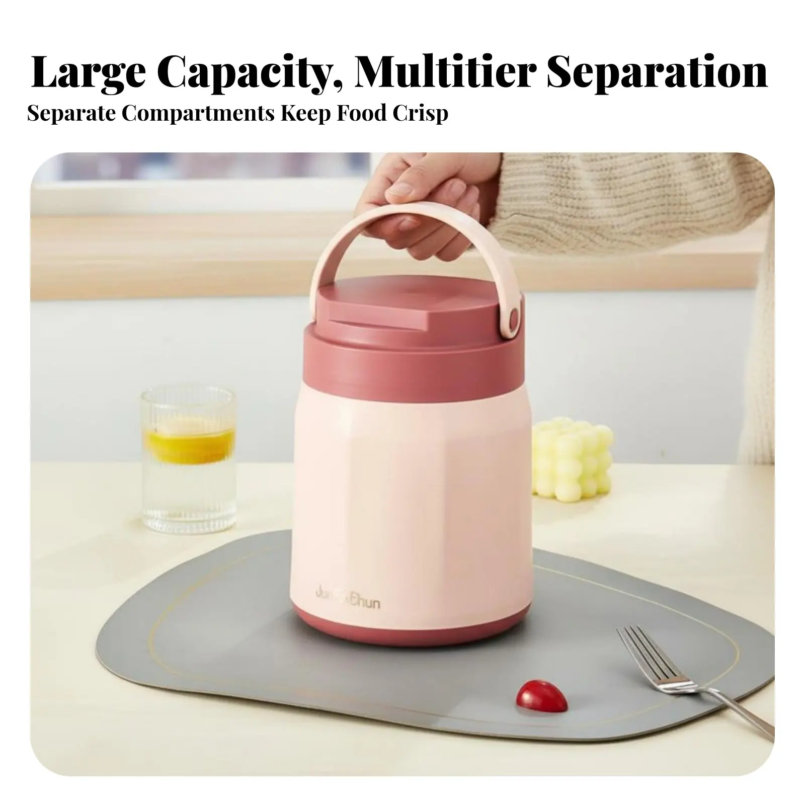 

Термос для еды из нержавеющей стали 304, многосекционный ланч-бокс, большой объем для зимы, для студентов и взрослых