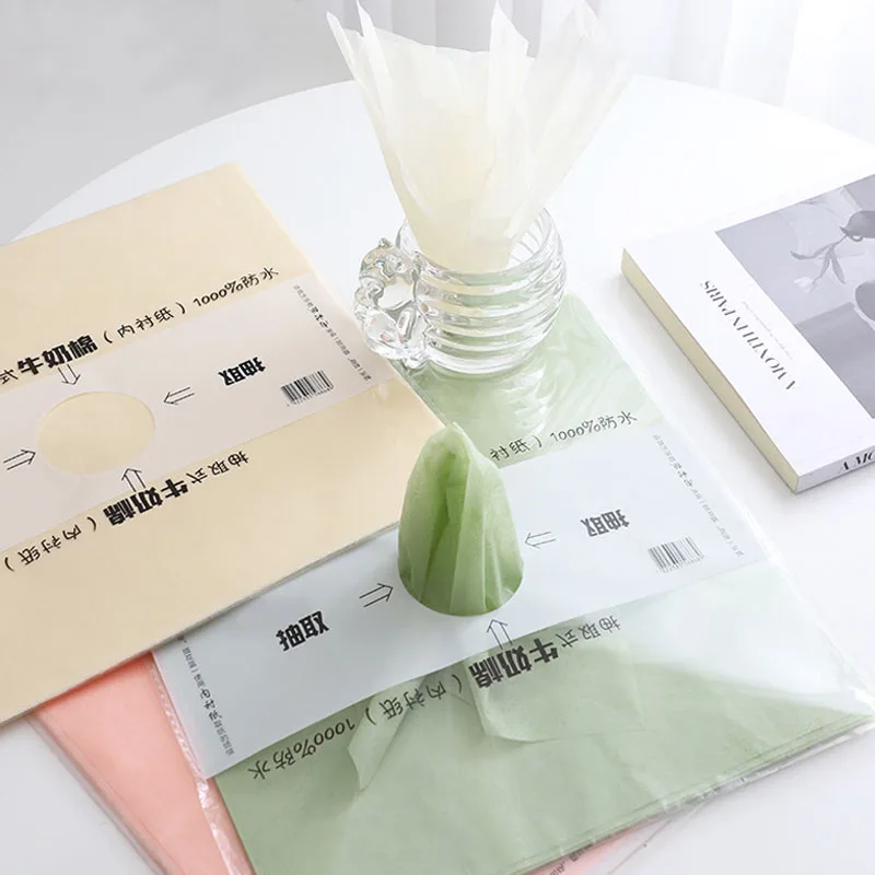 40 Stück Blumenverpackungspapier, durchscheinendes Milchbaumwoll-Einwickelpapier, DIY handgefertigte Blumensträuße, Geschenkverpackung, Hochzeits- und Partyzubehör
