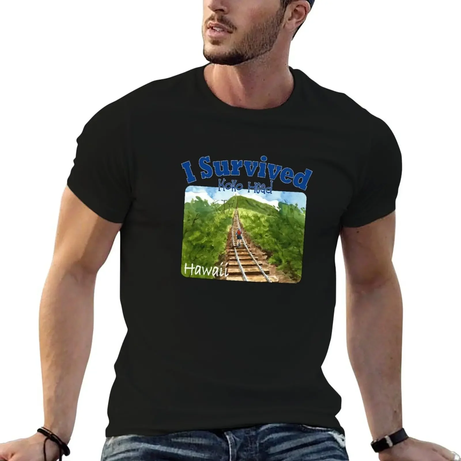 

I Survived Koko Head, Oahu, Hawaii T-Shirt rapper graphic tees kawaii clothes topping workout shirts for men