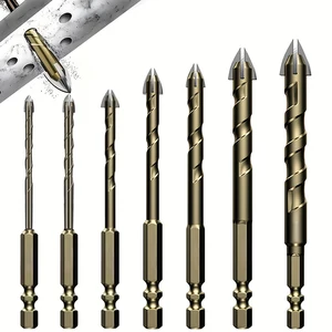 1pc Drill Bits Cross Tungsten Carbide Ceramic Tile Drill Bits for Porcelain Ceramic Tile/Concrete/Glass Drilling Tools