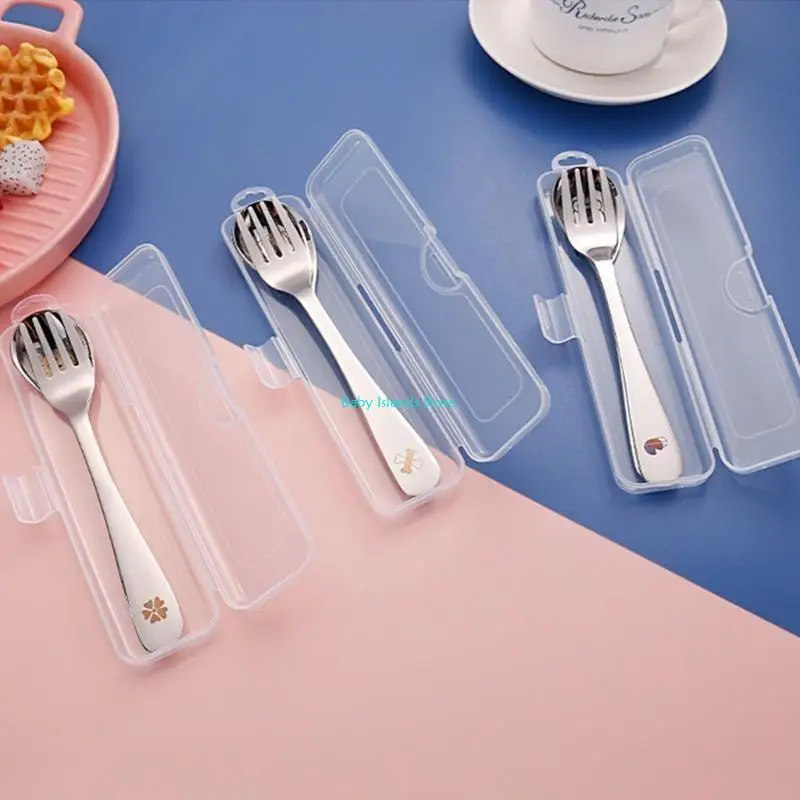 K92D صغير الفولاذ المقاوم للصدأ ملعقة من الفولاذ المقاوم للصدأ و Fork Caltlery Resily Feeding Supplies