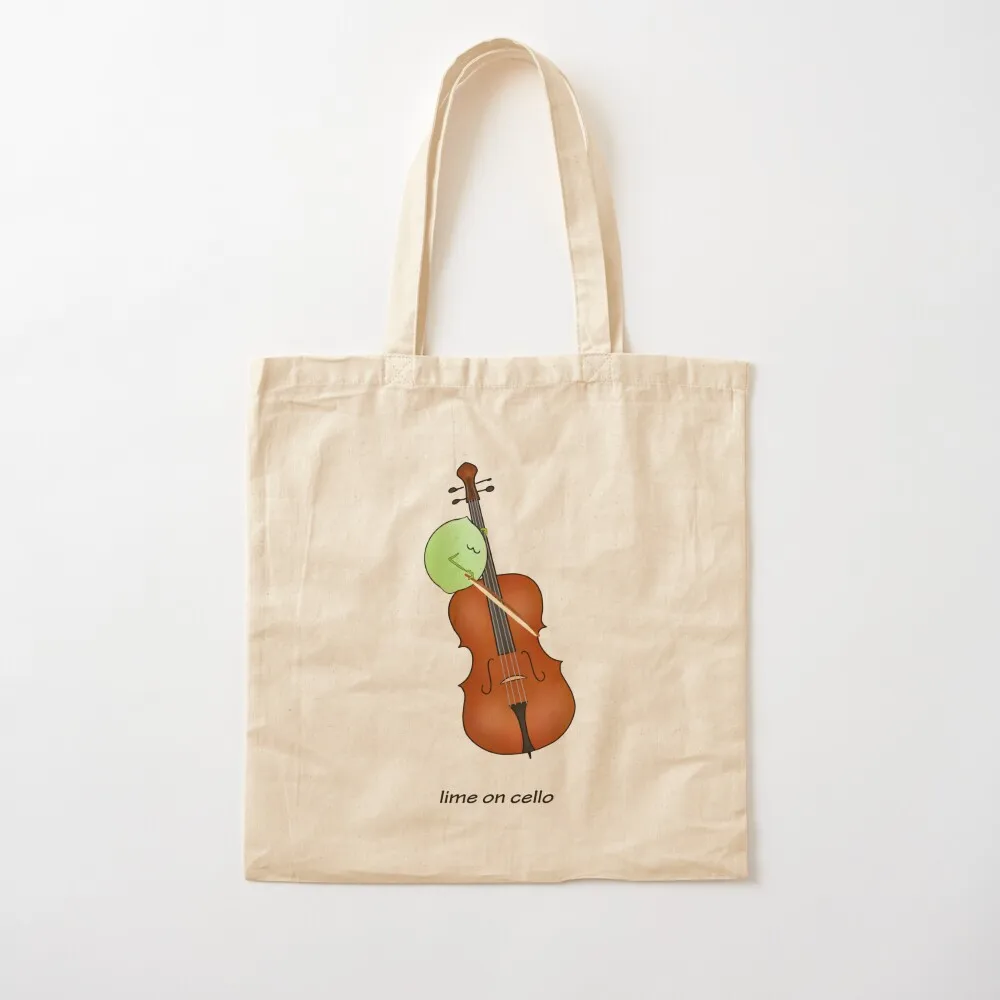 

lime on cello Tote Bag canvas tote bag Canvas Canvas Tote Bag