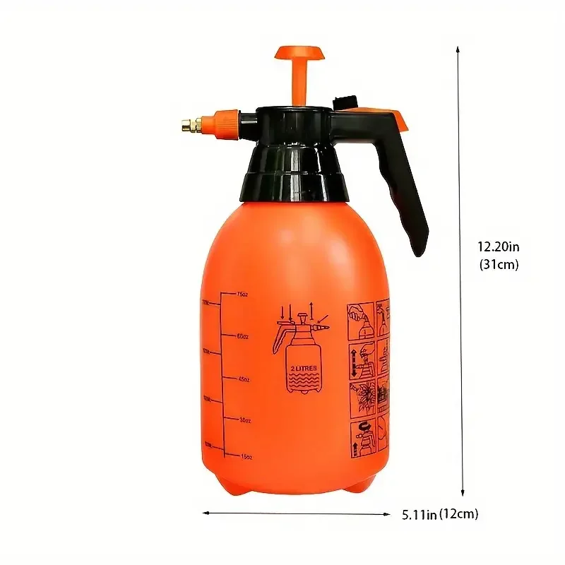 2L Pumped Pressure Sprayer Air Compression Pump Manual Pressure Sprayer Garden Watering Irrigation Disinfection Spray Bottle