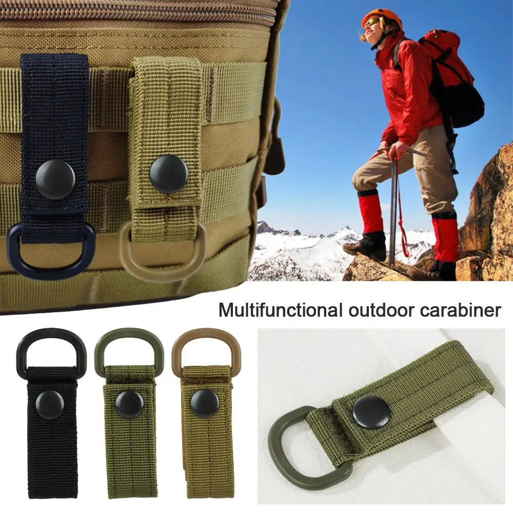 

multifunctional Nylon Webbing Outdoor Sports Accessories Hang Buckle Strap Carabiners Belt Clips Keychain