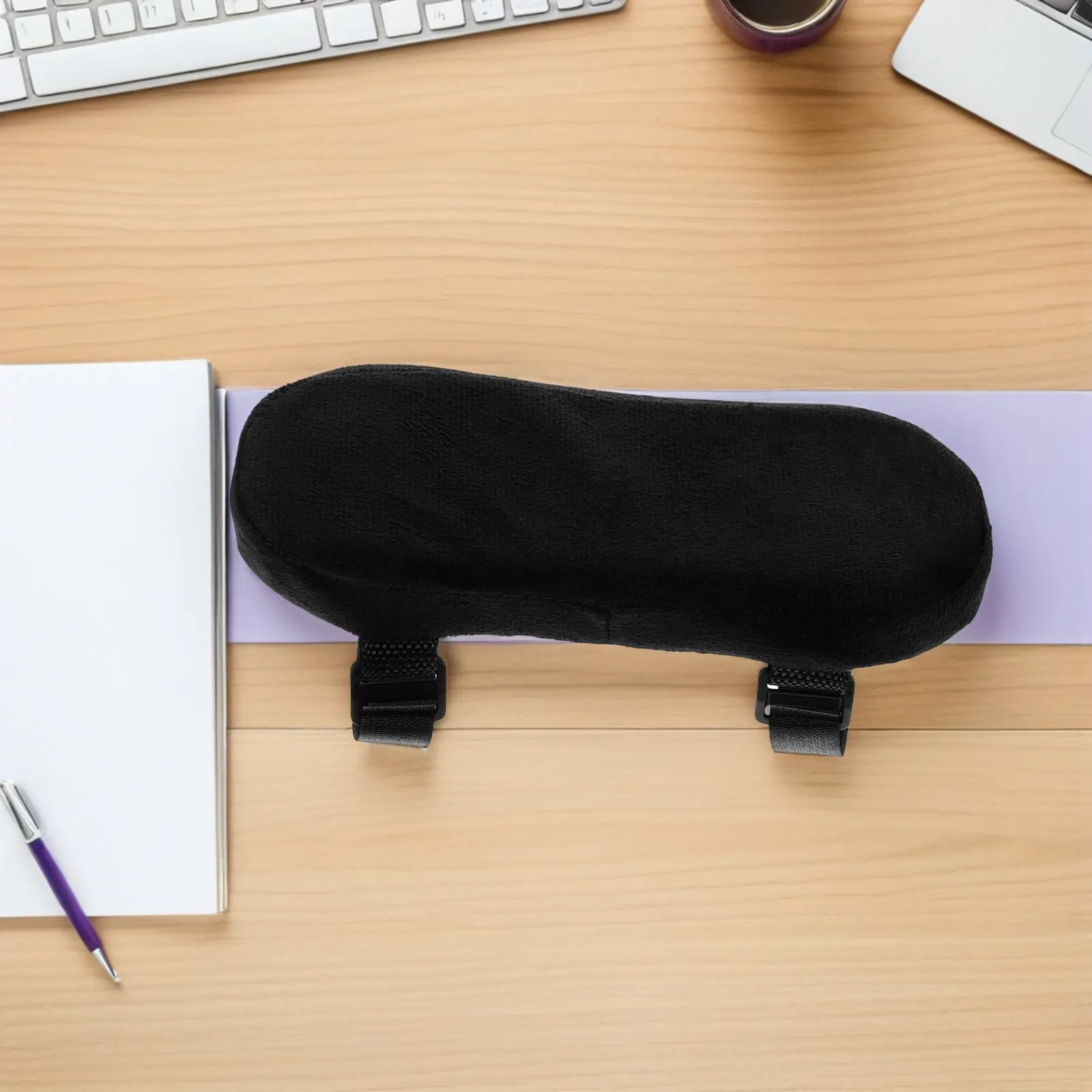 4Pcs Office Chair Armrest Pads Ergonomic Adjustable Washable Soft Armrest Cushion Height Increasing Non Slip for Office Gaming