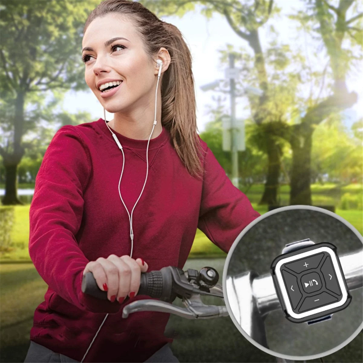 CCDD Auto-Lenkradsteuerung, Bluetooth, kabellos, für Radio, MP3, DVD-Player, Handys, Freisprechanruf, Motorrad, Fahrrad