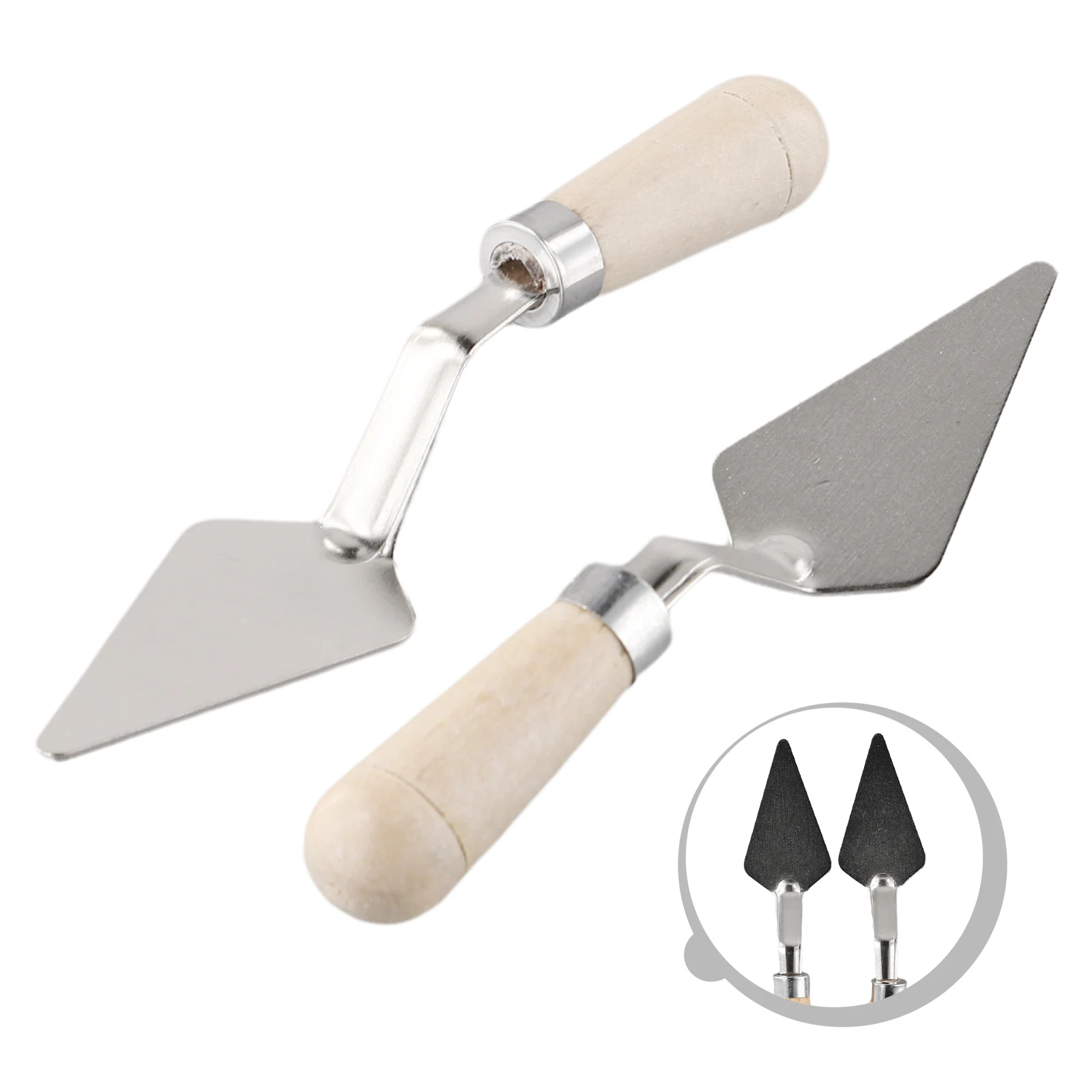 2pcs Scraper Knifes Cutter Palettes Oil Mix Painter Paint Tool Pigment Texture Artist Scraper Cutter Spatula Painter Paint Tools