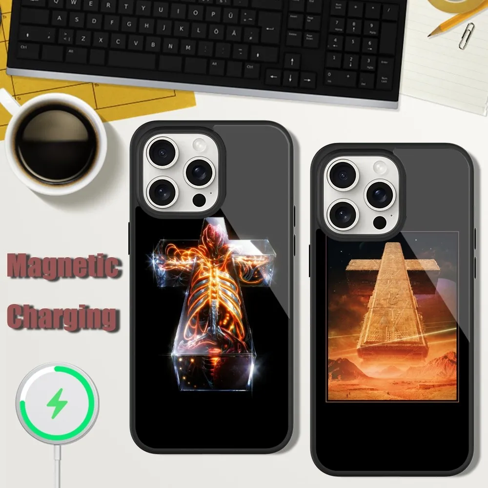 

Band J-Justice Hyperdrama Phone Case For iPhone 13 15 11 12 14 Plus Pro Max Glass Charging Magsafe Magnetic Cover