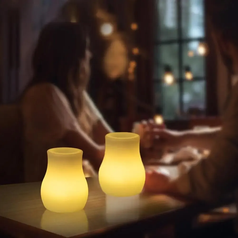 ไฟกลางคืนแจกันส่องสว่างแบบสีสันสดใส LED 16สีสำหรับตกแต่งบนโต๊ะไฟกลางคืนสำหรับ KTV บาร์ร้านอาหารห้องนอน