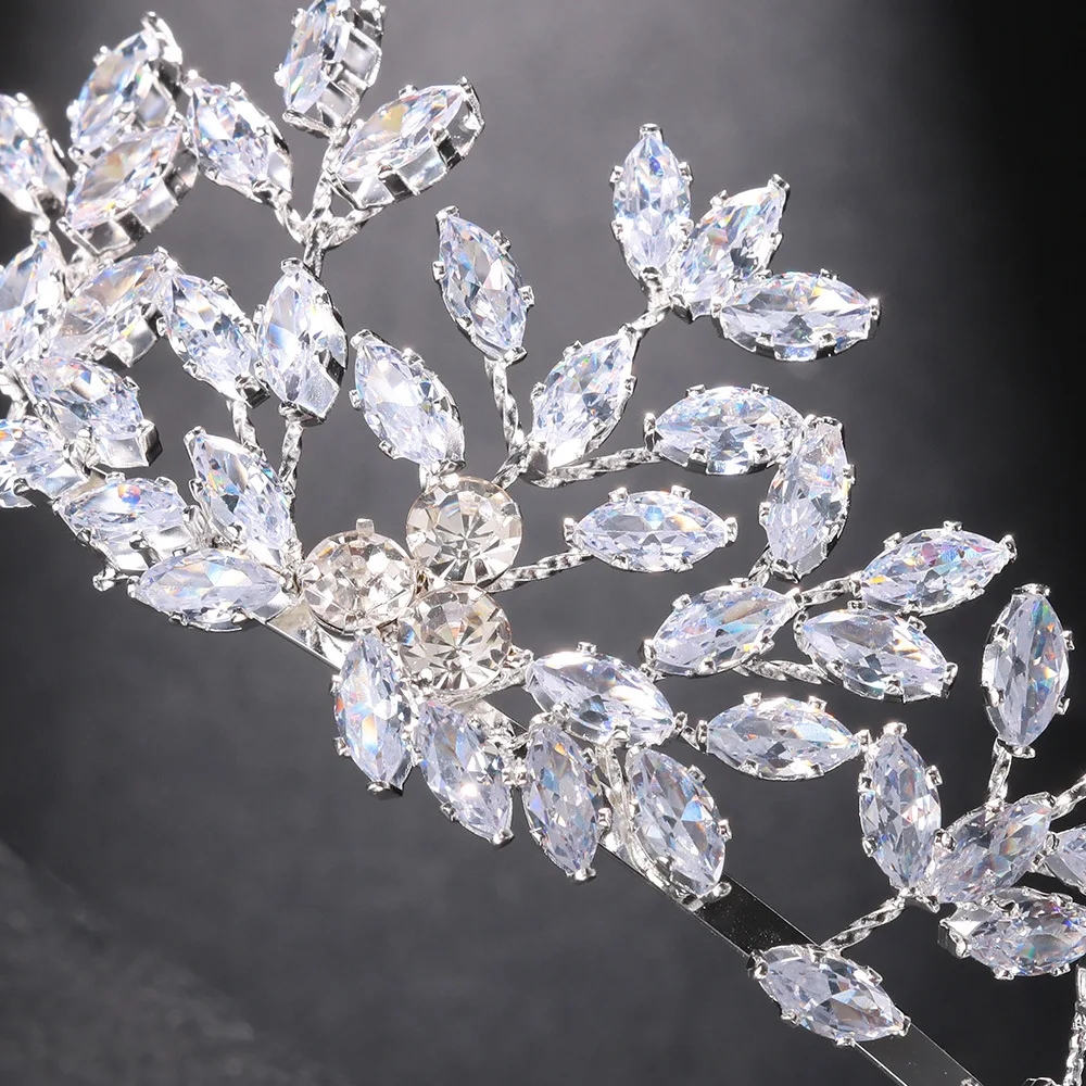 Stonefans 2024 Crystal Hairbands Fashion Bridal Tiara Crowns Wedding Hair Accessories CZ Headwear Bridesmaid Headband Jewelry
