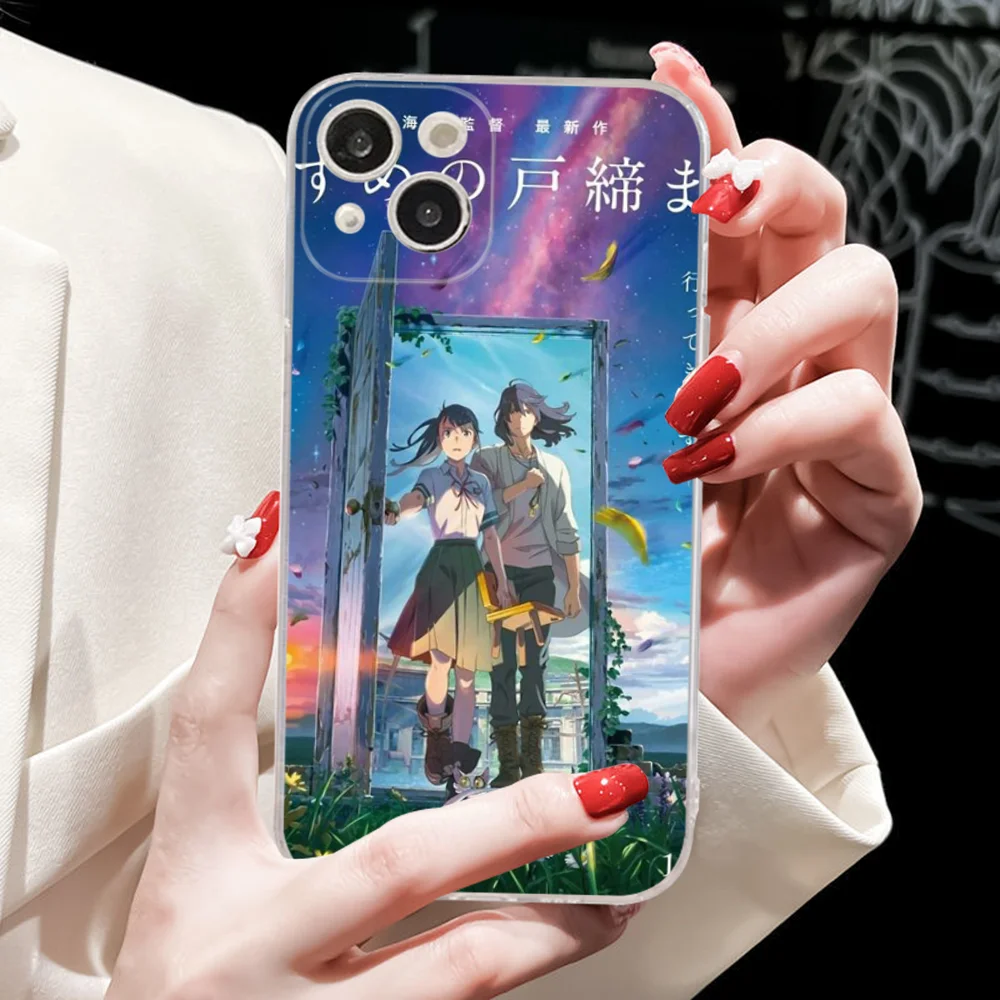 BiliBili S-Suzume No T-Tojimari Phone Case For IPhone 16 15 8 7 6 6S Plus X SE XR XS 14 11 12 13 Mini Pro Max Mobile Case