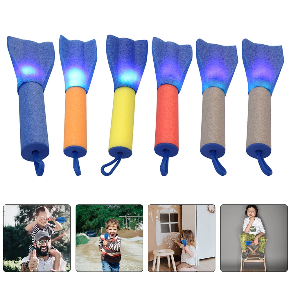 

6Pcs Rocket-Shape Finger Launchers Easy Clean Reusable Kids Tricky Items Finger Toy Kids Tricky Toys