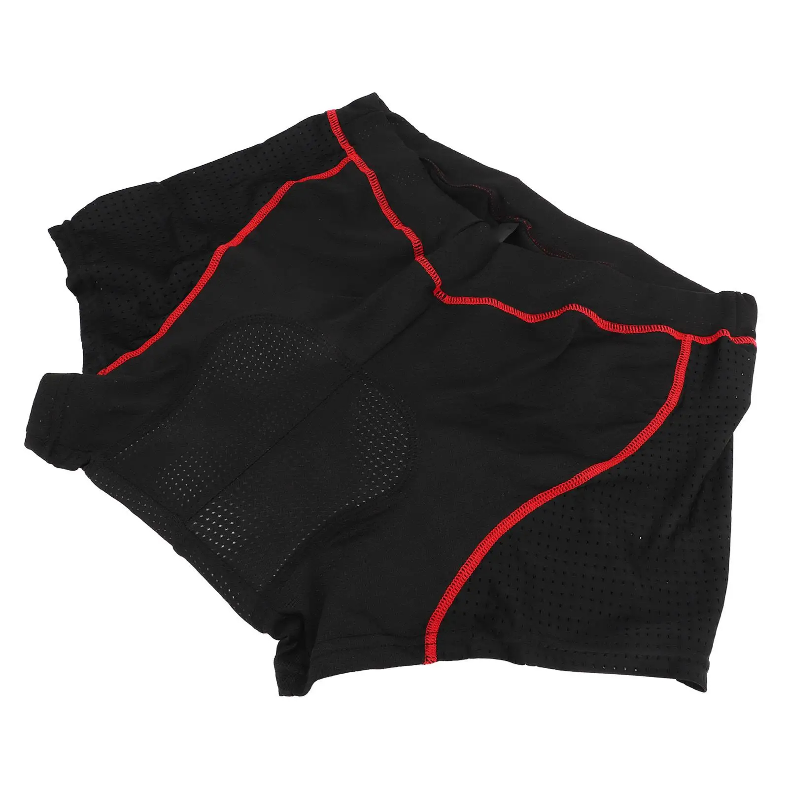 Men's Bike Shorts - Black Red Cycling Underwear with 5D Gel Padding, Quick-Dry Breathable Mesh for Optimal Comfort