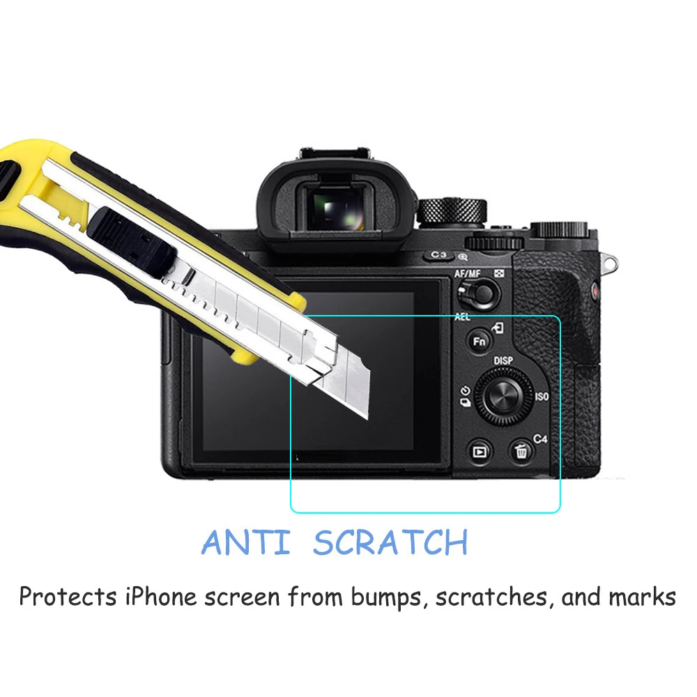 2pcs Tempered Glass For Sony A7 IV A7II A7III A7S A7R A7R2 A7R3 A7R4 Clear Anti-Scratch Protective Film Screen Glass Protector