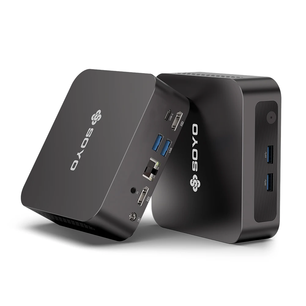 SOYO Y5 Mini-PC 8G RAM 128G SSD ROM Intel Core i3 4. Generation CPU Mini-Computer HD*2 Dual 4K Display Type-C/WiFi 5/BT Mini-Desktop-PC