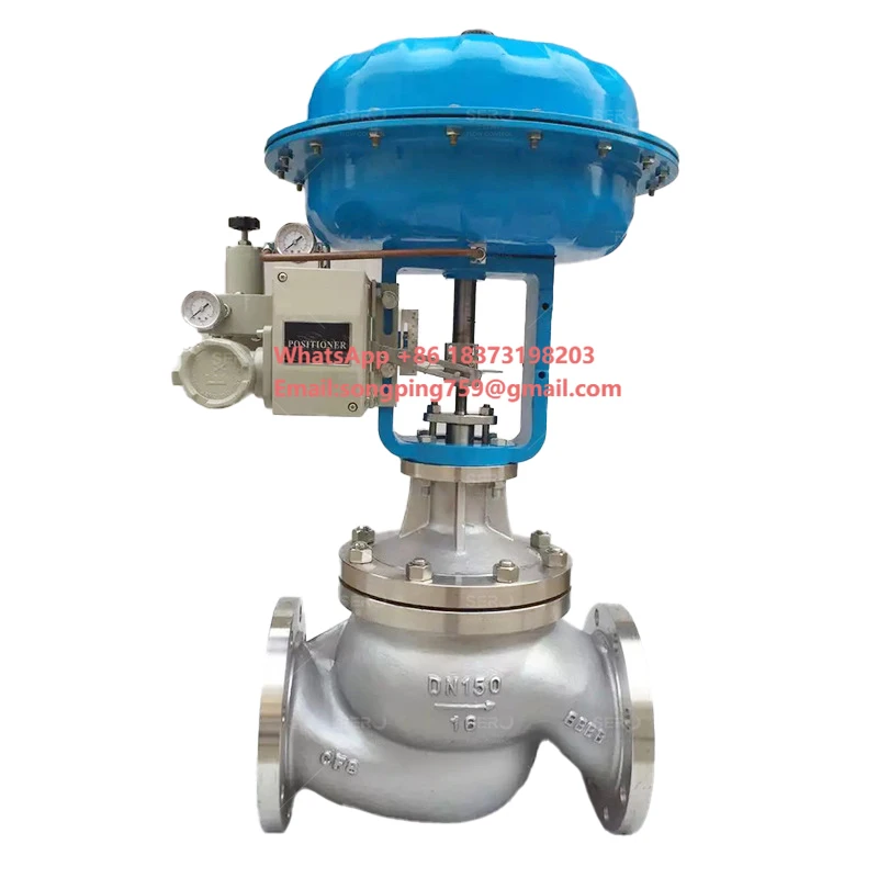 

6Inch Pneumatic Actuator Ss304 Globe Valve With 4-20mA Positioner Pressure Regulation Diaphragm Control Valve