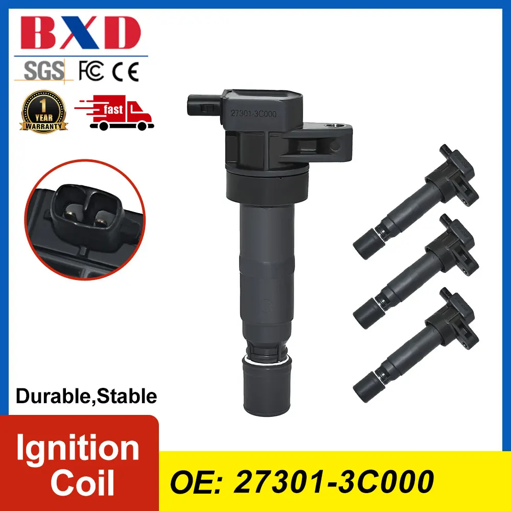 

1/4PCS Ignition Coil 27301-3C000 273013C000 For HYUNDAI SONATA AZERA SONATA ENTOURAGE GENESIS, KIA OPTIMA RONDO CADENZA SORENTO