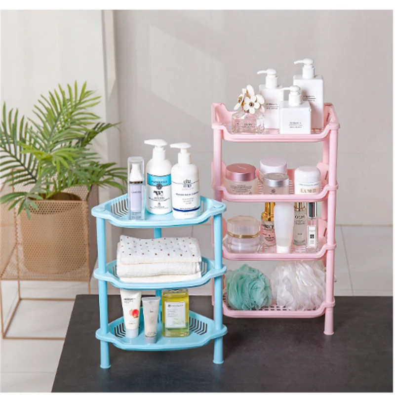 Bathroom storage rack, bathroom toilet, floor to ceiling kitchen storage rack, triangular length, multi-layer storage rack