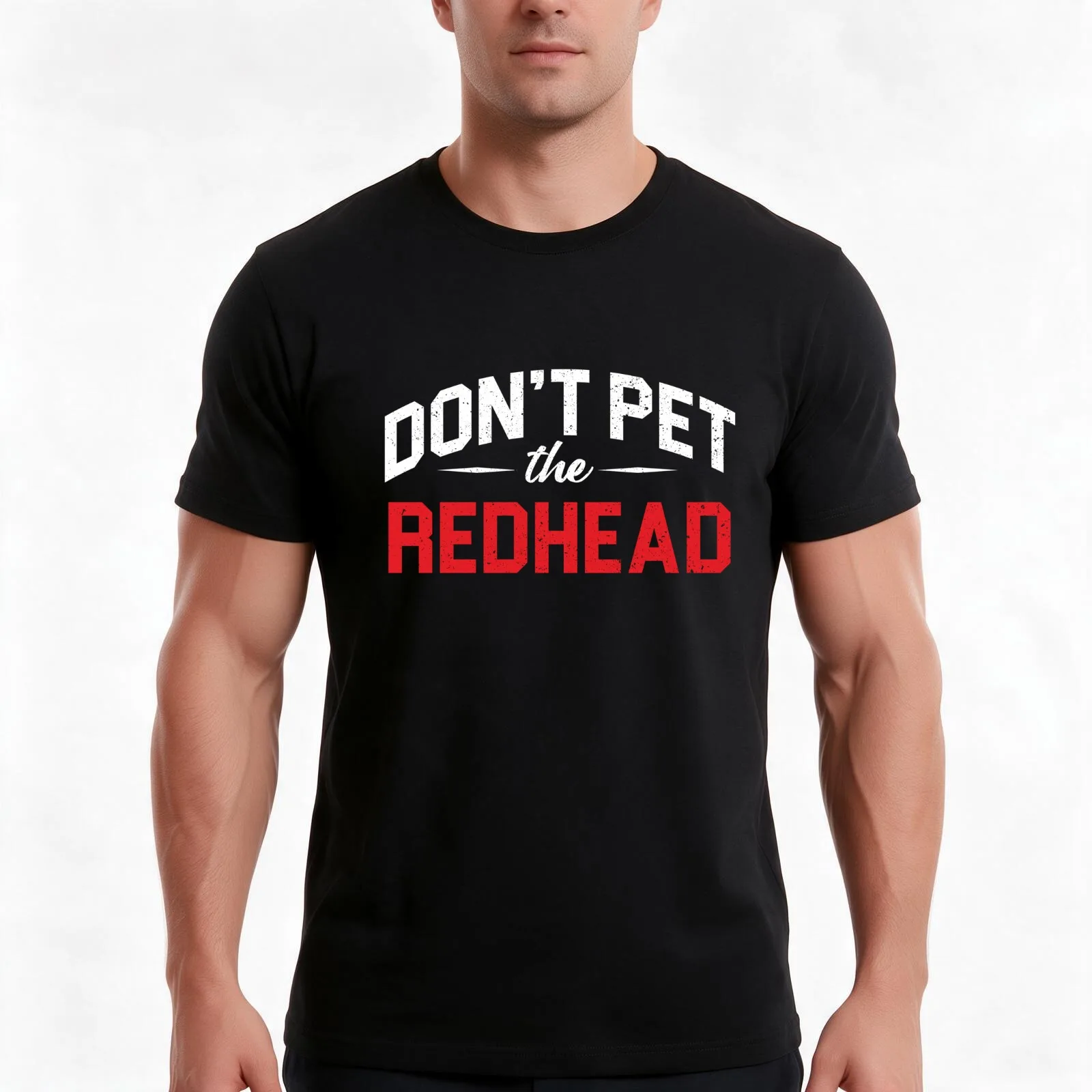 Funny Don′t Pet Redhead Ginger Orange Hair Irish Red Head T-Shirt, Summer Casual Cotton Tee, Oversized Streetwear Tops