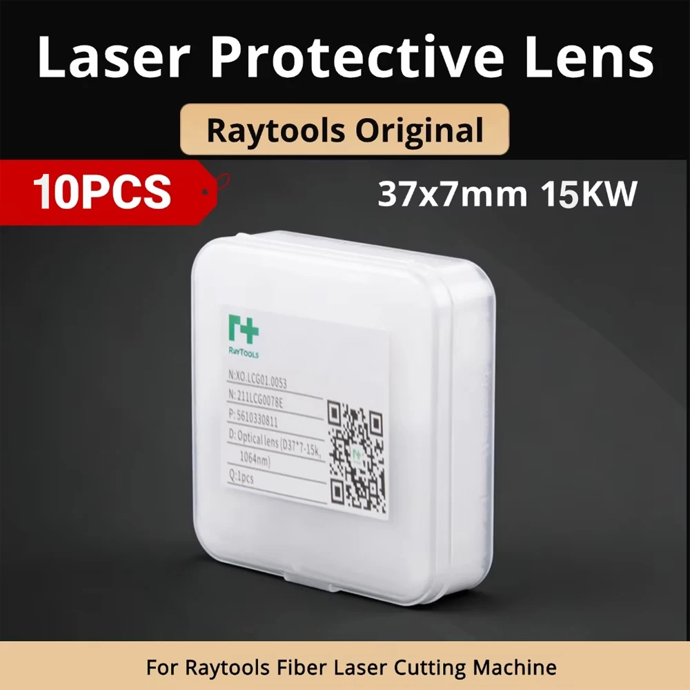 10pcs Original Raytools Protective Windows 37x7mm 15kW  Protection Lens for Precitec Bodor HSG WSX Fiber Laser Head 211LCG0078E