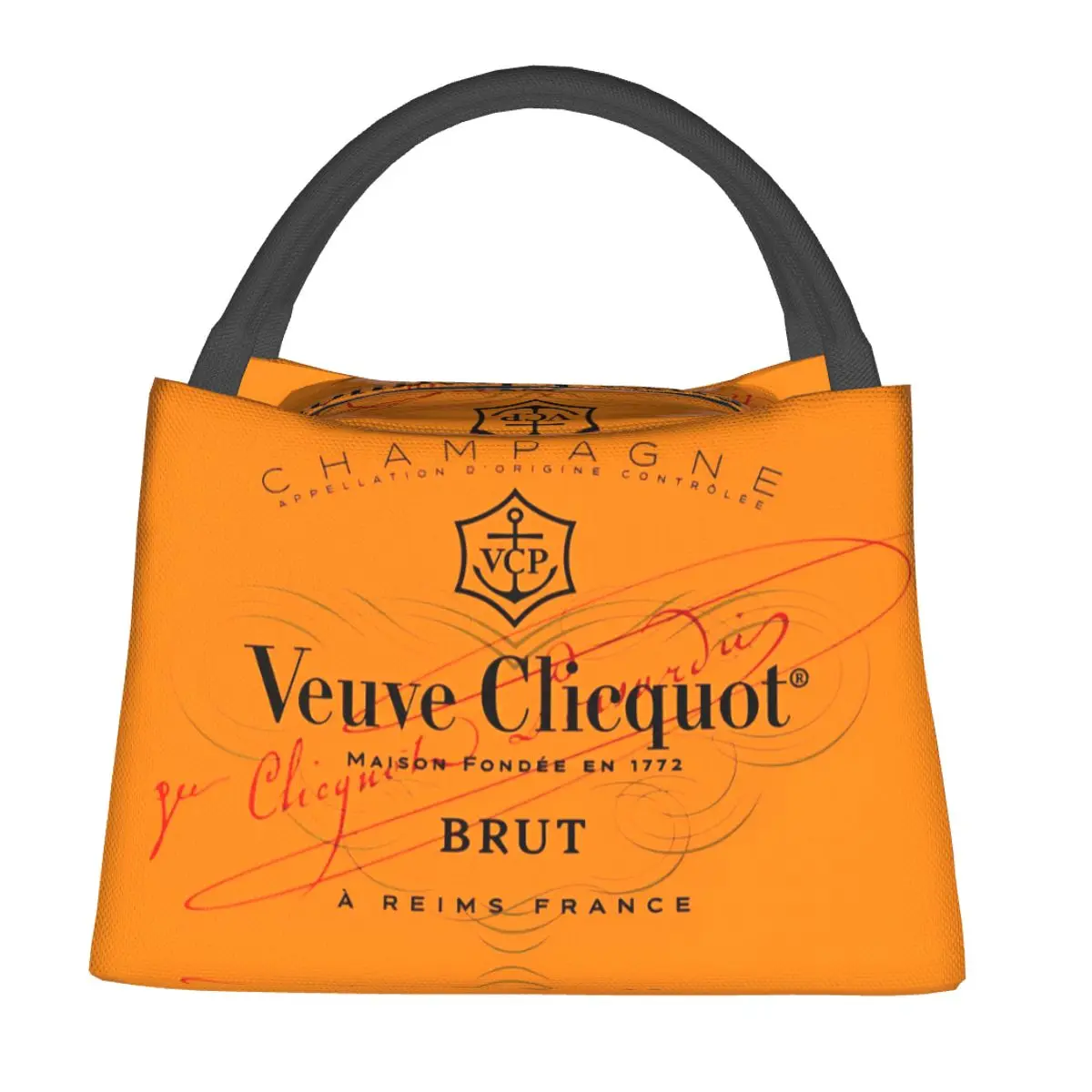 VCP Luxury Champagne Clicquots Merch Lunch Bag Insulated Cooler Portable Picnic Oxford Tote Food Bag