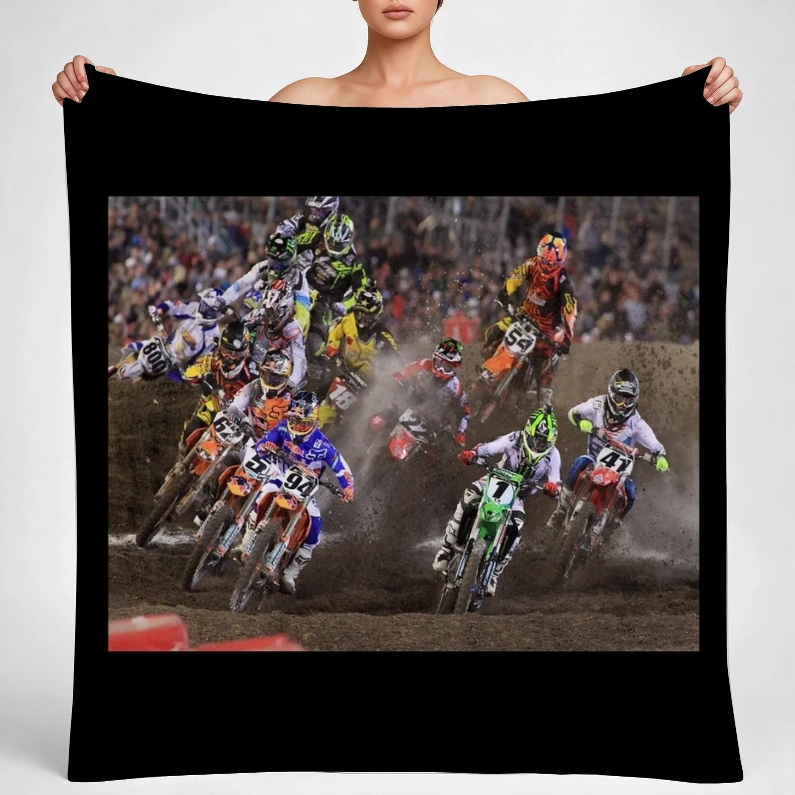 Daytona Supercross Throw Blanket couch cozy soft plush fuzzy picnic outdoor blanket