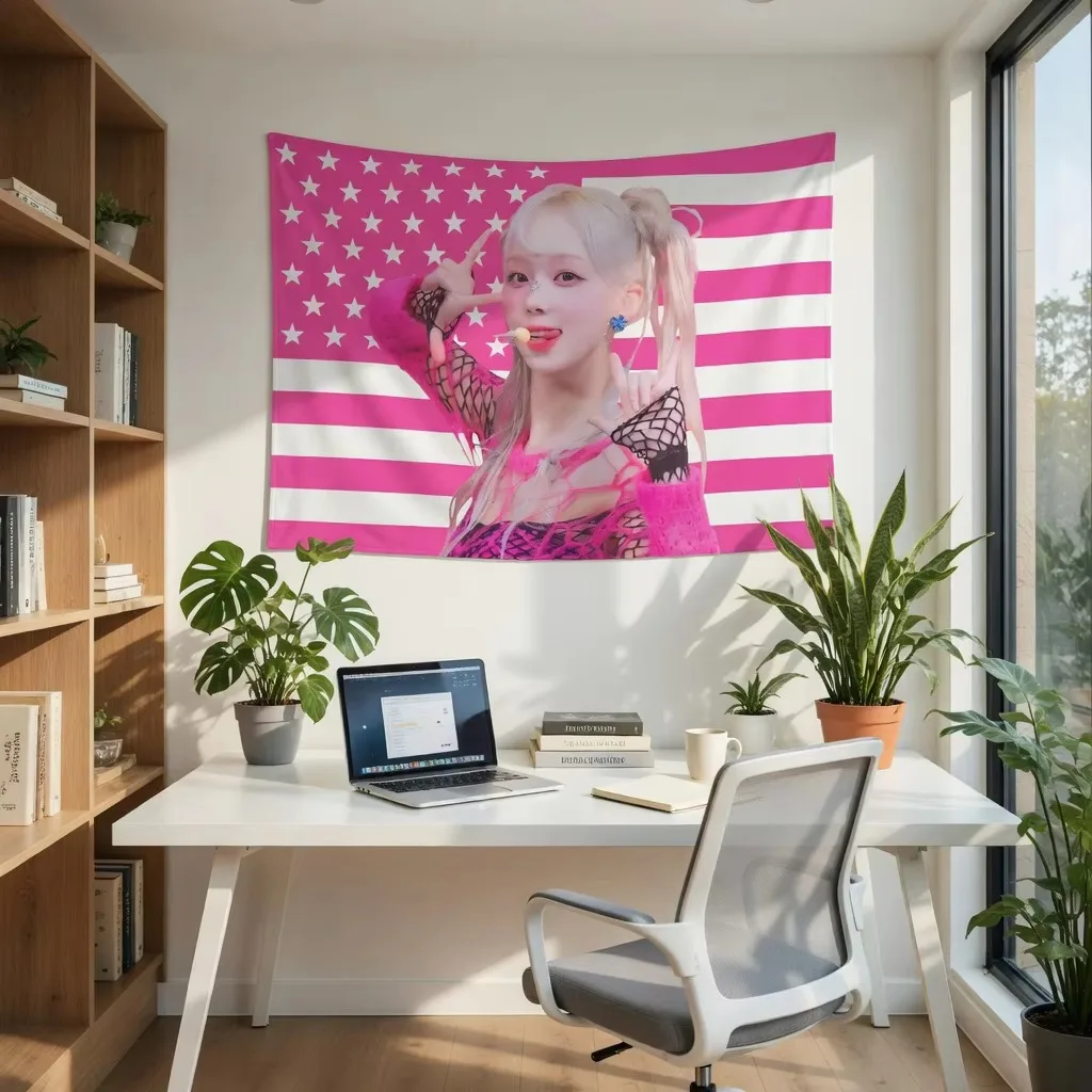 AESPA Winter K-pop Girl Group Tapestry, Aesthetic Wall Hanging Decor for Bedroom Living Room Office Dorm Room Gift