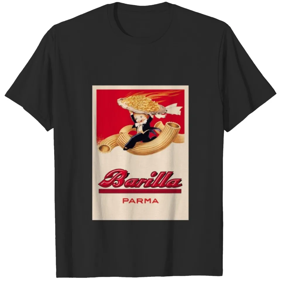 Barilla Classic logo T-shirt Women And Men Short-Sleeve O-neck Cool Style