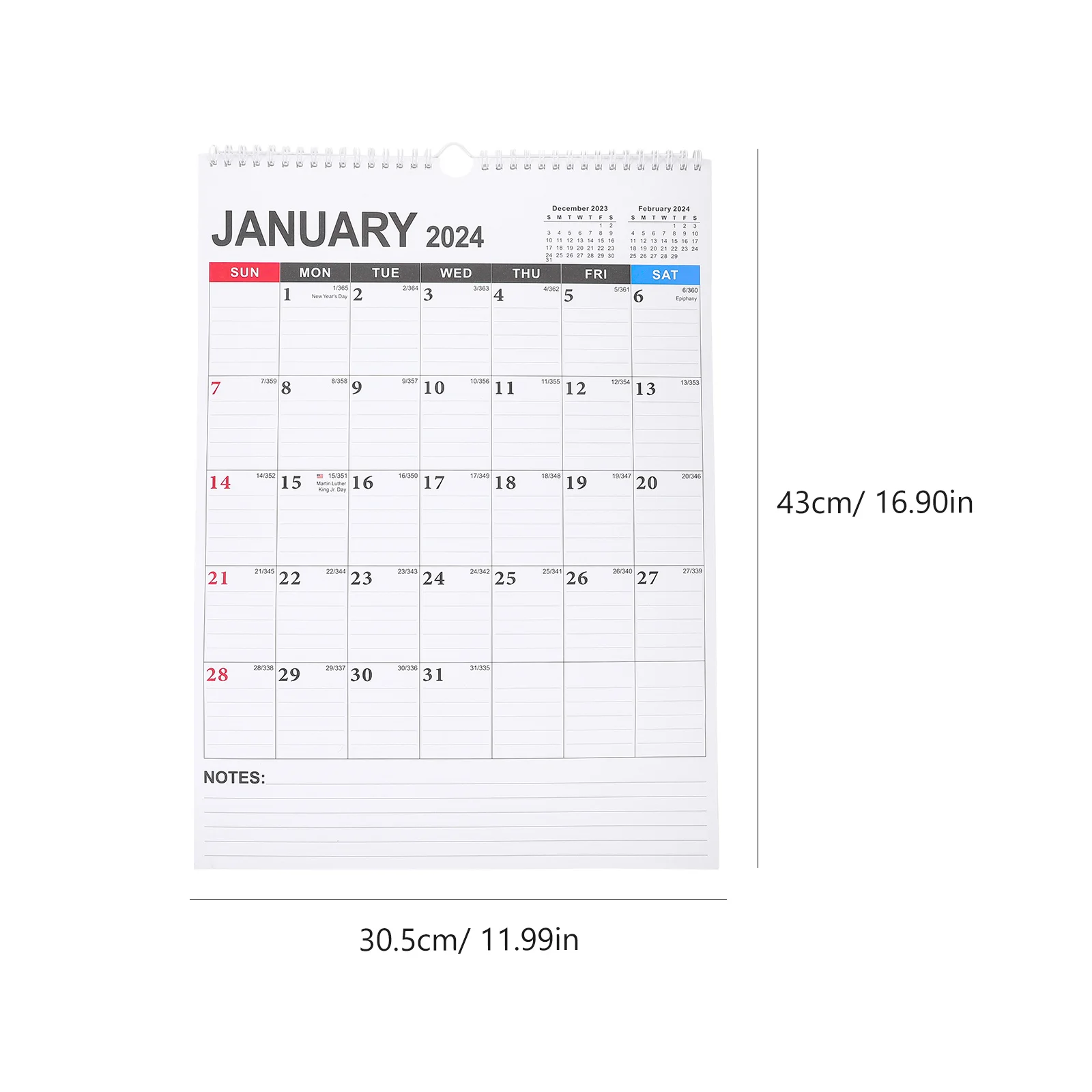 ملاحظات تقويم الحائط 2024 2025 مخطط شهري كبير قوي قابل للتمزيق تقويم معلق للمنزل والمكتب مخطط المذكرات الهدايا