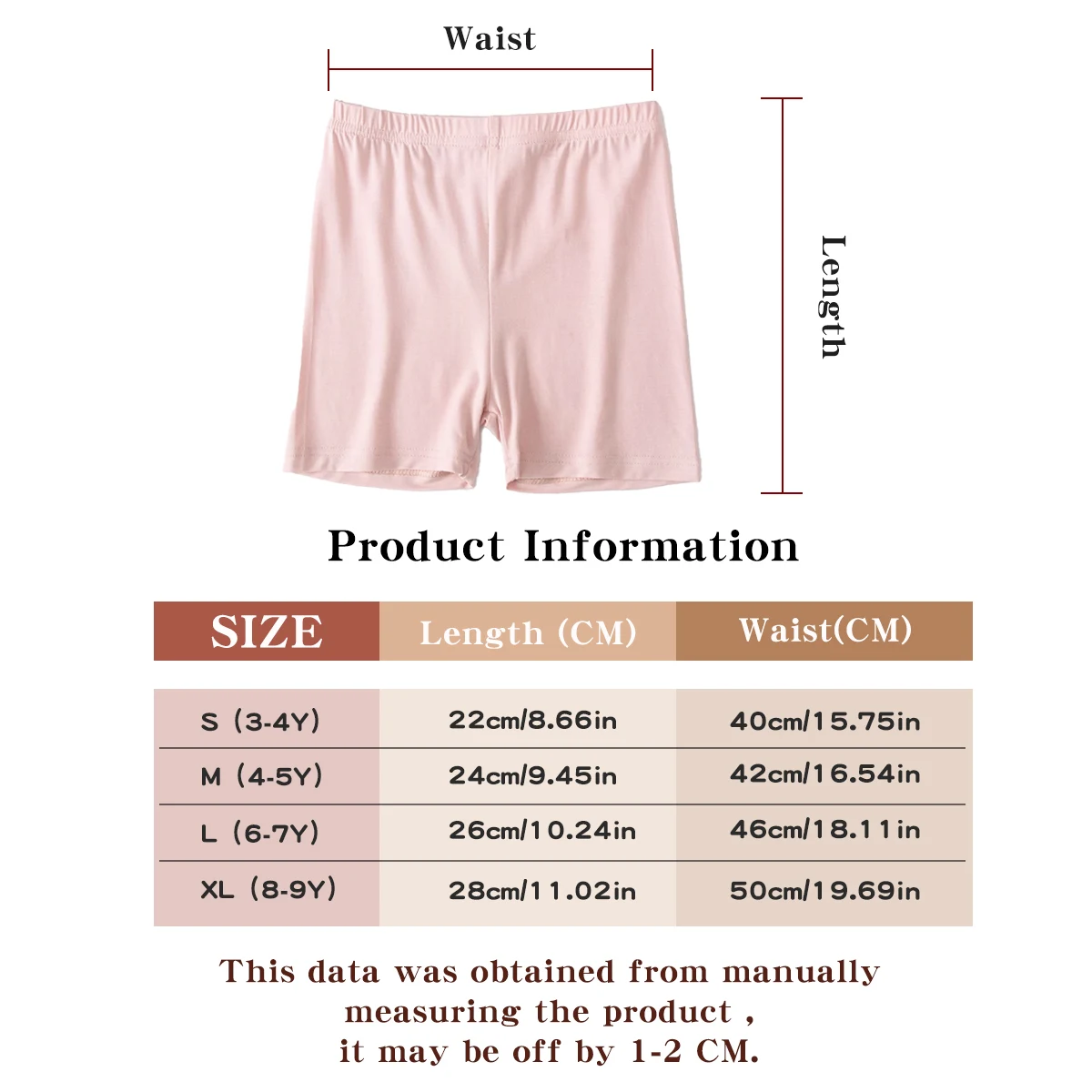 8 PCS Toddler Girls' Anti-Sheer Safety Shorts - 3/4 Length for Kids, Babies & Children, All-Season Comfort​ view 6