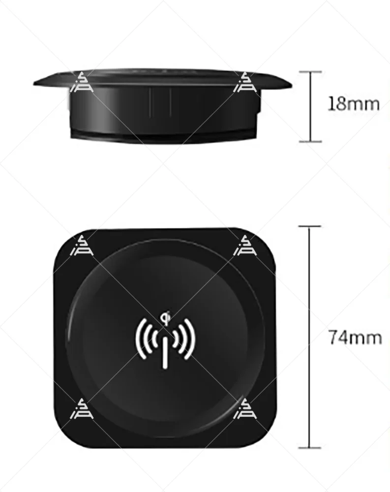 SiAECOSYS 5V USB Cable with 10W Wireless Charger Motorcycle Body Systems Phone Charger