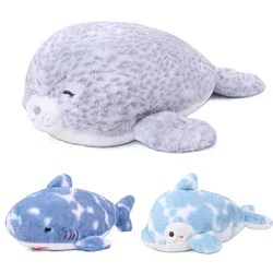 Seal Plush Pilllow Soft Sea Lion Shark Stuffed Plushies Dolphin Plush Doll Sea Life Fish Plush Toy Room Decor Cushion Doll
