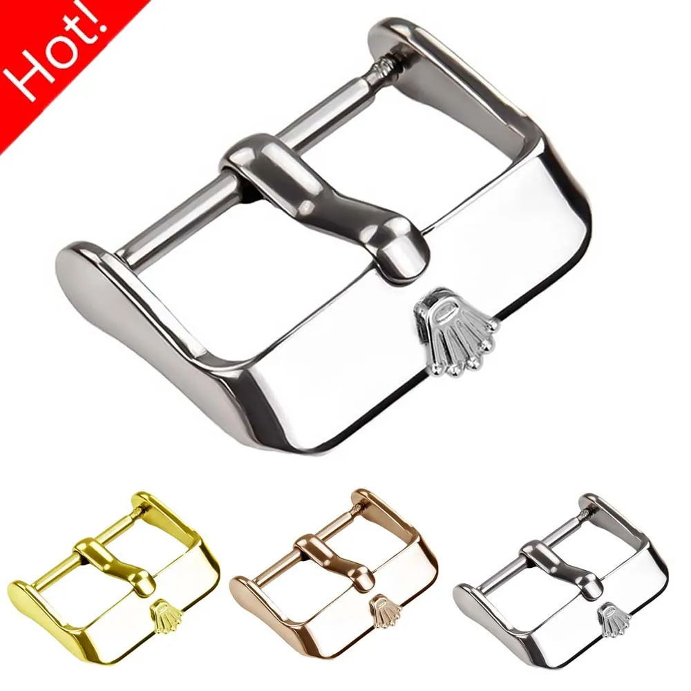 Watch Band Buckle 16mm 18mm 20mm Fine Polished 316L Stainless Steel Clasp Substitute Polished Clasp For Rolex Watch Accessories