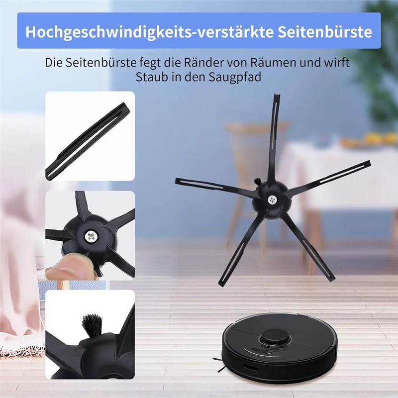 Abkr-peças de reposição para roborock s7 maxv ultra/s7 pro ultra peças de reposição principal escova lateral filtro mop saco pó