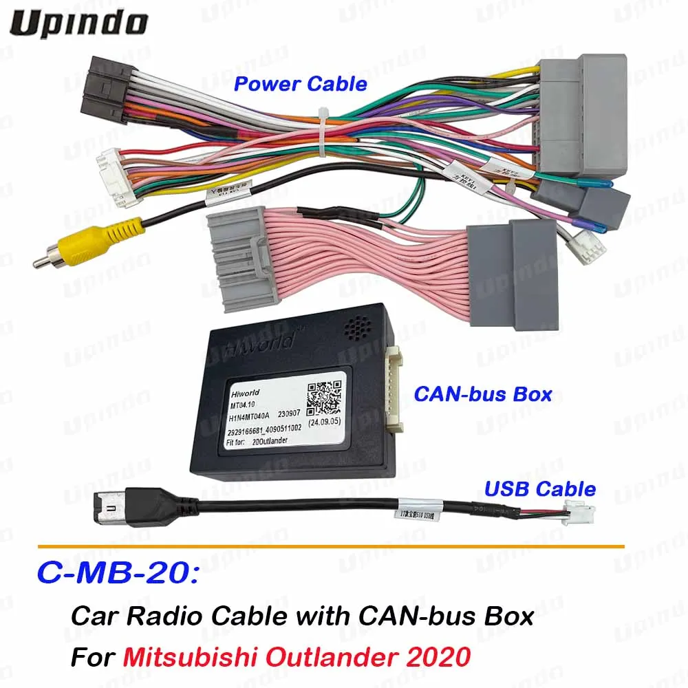 

Car Radio Cable CAN-Bus Box Adapter for Mitsubishi Outlander 2020 Wiring Harness Power Connector Socket