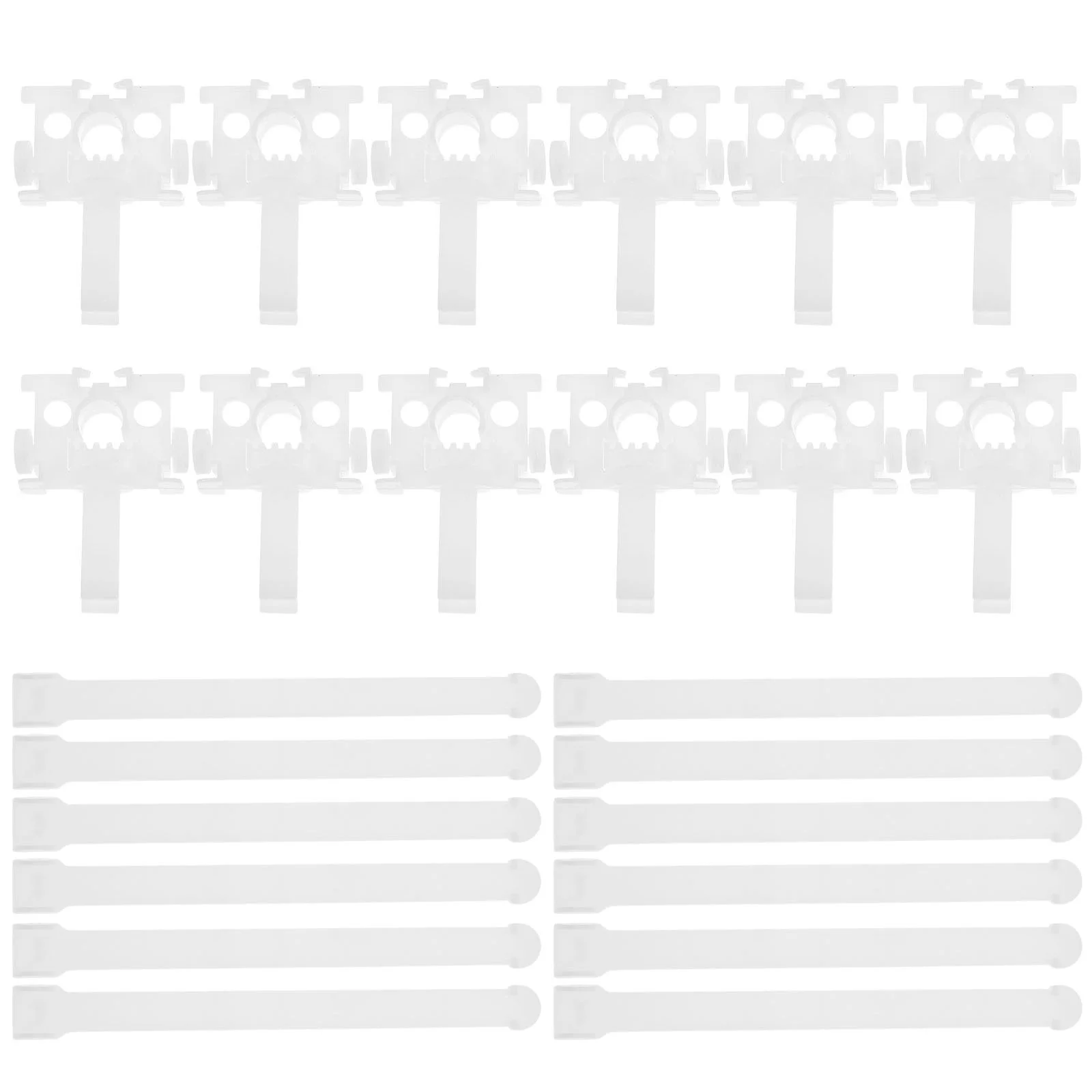 12 Sets Drapery Accessories Curtain Pulley Vertical Blind Replacement Wear Parts Stem Repair Kit Carrier Slats Plastic Blinds