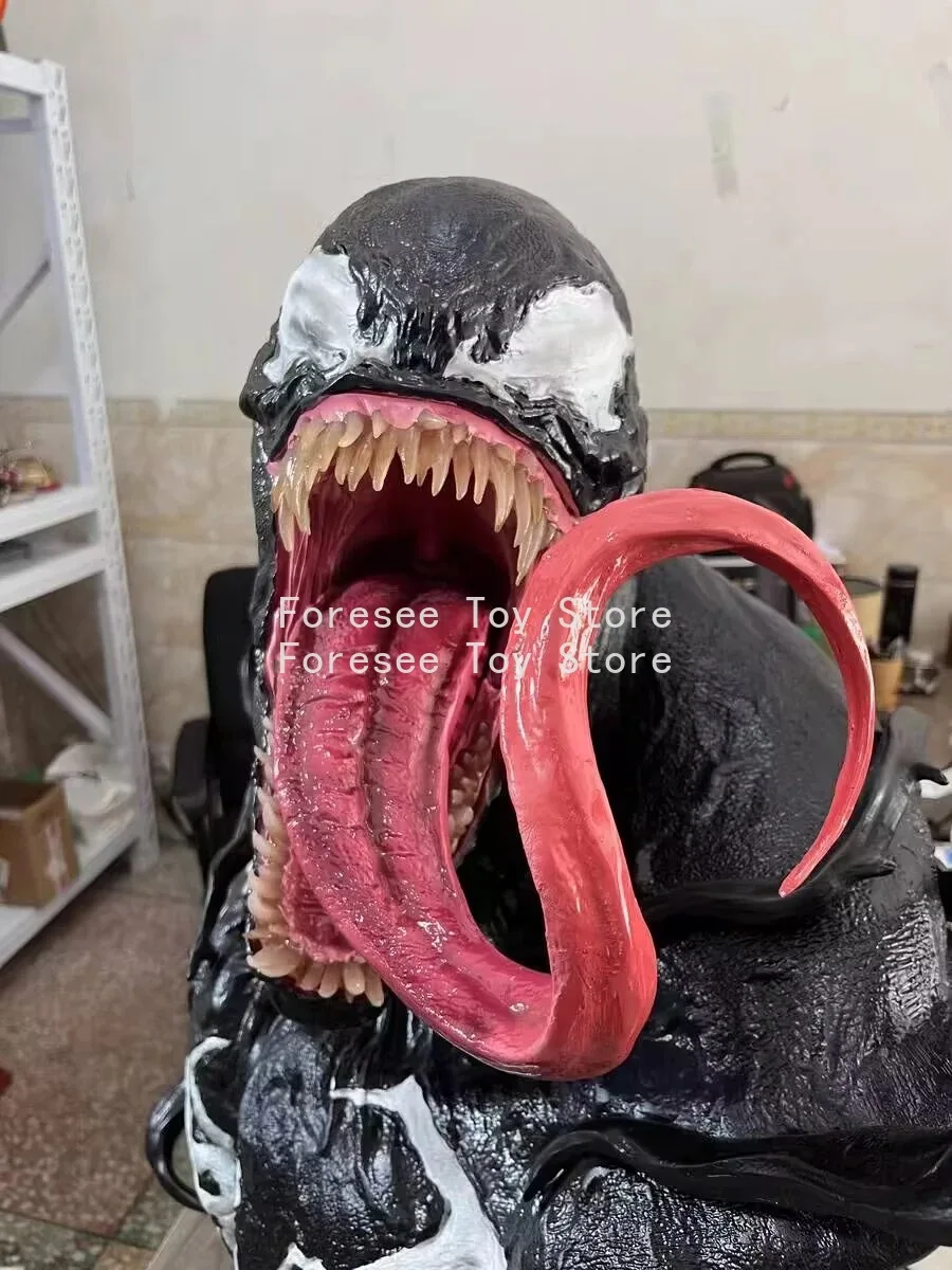 New 80cm Venom Bust Figure The Avengers Anime Surroundings Figure Collection Desktop Ornament Decorations Best Gift for Children