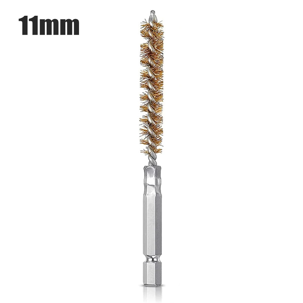 9mm-25mm Brass Wire Tube Machinery Cleaning Brush Rust Cleaner Polishing Tool For Automotive Manufacturing Processing Industry