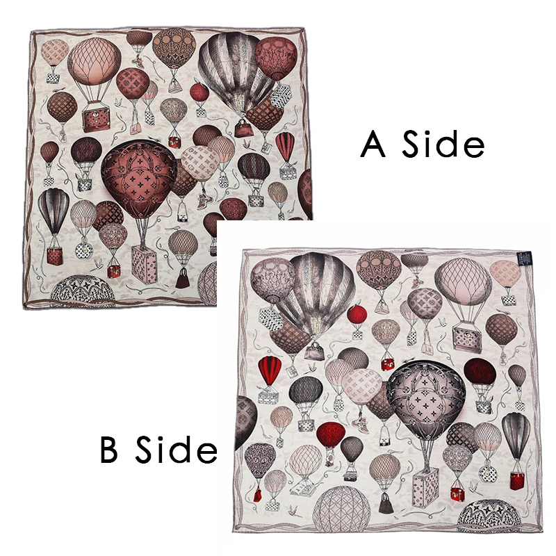 

Silk Wool Scarf 65CM Women Winter Square Bandanas Double Print Hair Clothing Bag Accessories Mother Lover Valentine's Day Gift