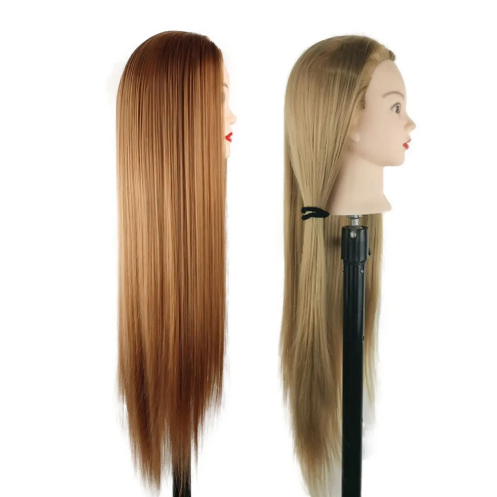 60cm Straight Hair Hairdressing Training Mannequins Head For Makeup Hair braiding Practice Salon Head Hairdresser Styling Tools