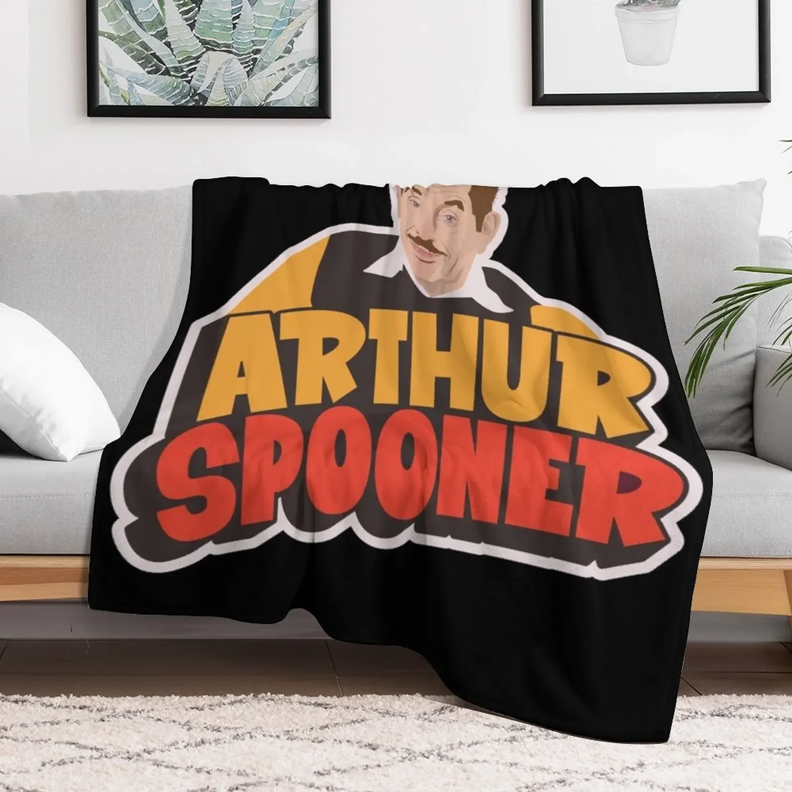 Arthur Spooner Illustration - Quirky Charm from King of Queens Throw Blanket Hairy Tourist Blankets