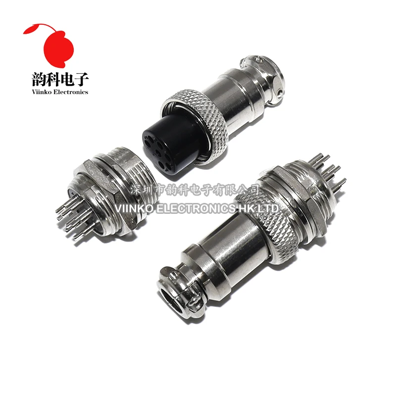  GX16 2/3/4/5/6/7/8Pin Small Metal Aviation Socket Connector Electric Cable Terminal Fixed Type And Butt Mobile Type Female&mal