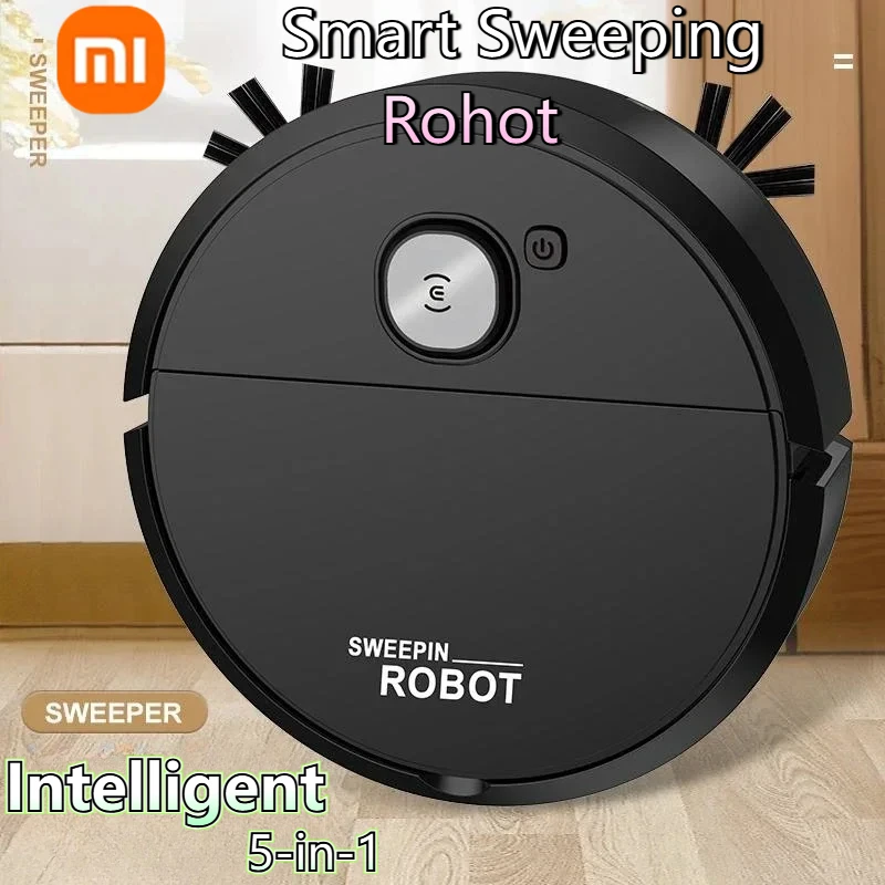 Xiaomi-Robot de barrido eléctrico inteligente, aspirador 5 en 1, fuerte succión, fácil uso, suelos, pelo de mascota, máquina de limpieza silenciosa para el hogar
